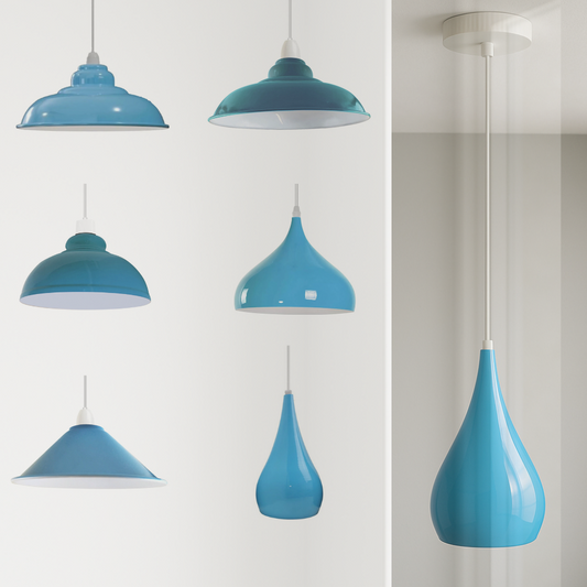 Vintage Industrial Pendant Light Metal Shades E27–5 Shapes~1328