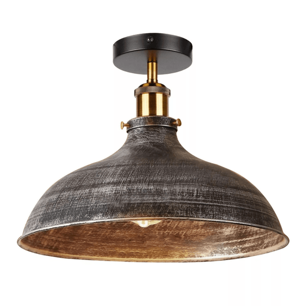 Geborsteld metalen plafondlampen voor de keuken ~1300 – Geborsteld zilver / Zonder lamp