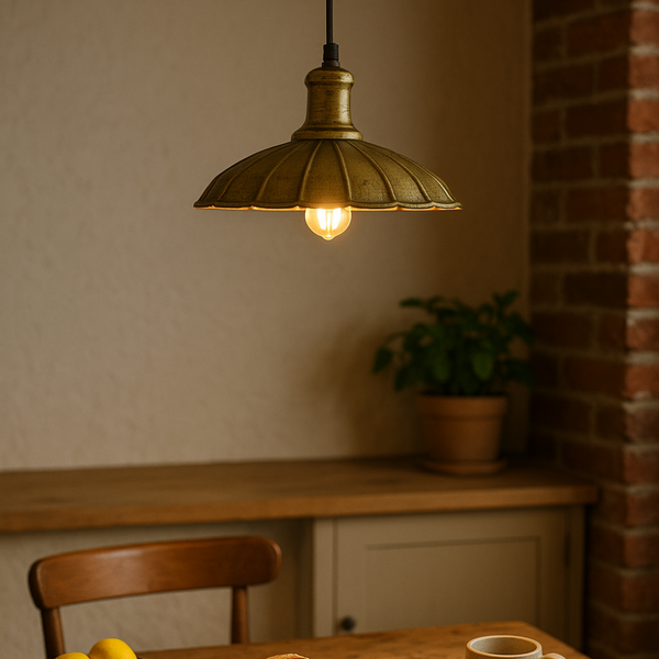 Industrial Pendant Light with Concrete Ceiling Rose