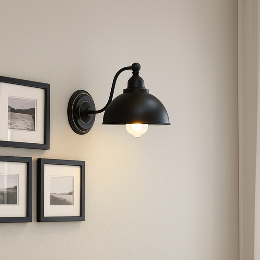 Industrial vintage Retro Black Wall Sconces E27 UK Holders~3703