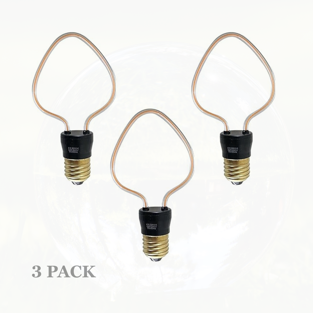 3 Pack Retro LED 4W Soft Filament E27 Decorative Industrial Light ...