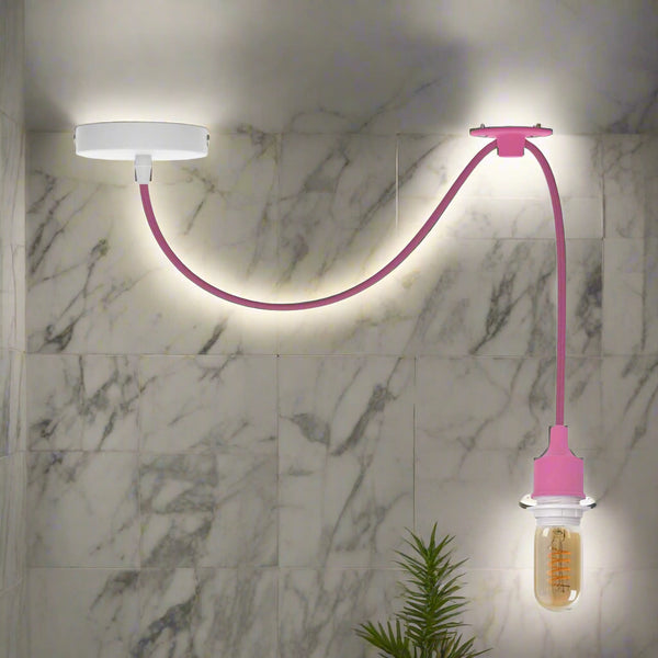 Vintage Industrial Spider Ceiling Light Chandelier Pendant Lamp ~ 5762 – Pink / Yes