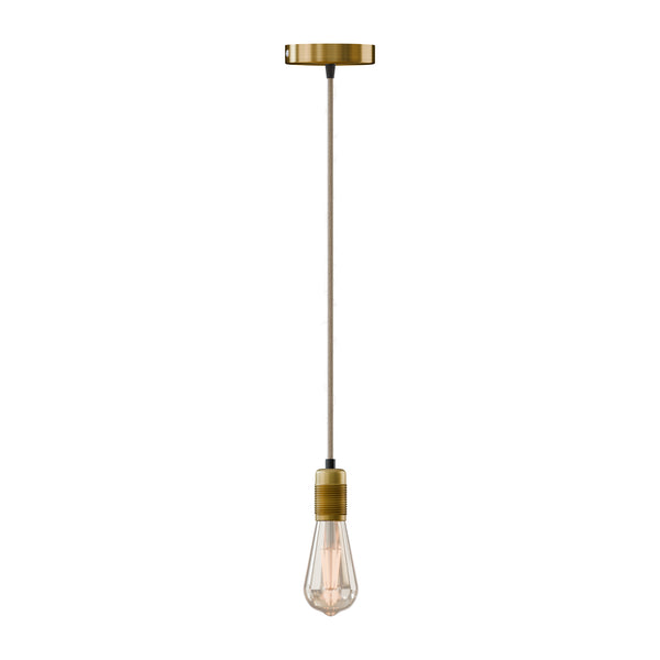 Vintage Brass Pendant Holder Buy Online ~6044 – Yellow Brass / Yellow Brass / Yes