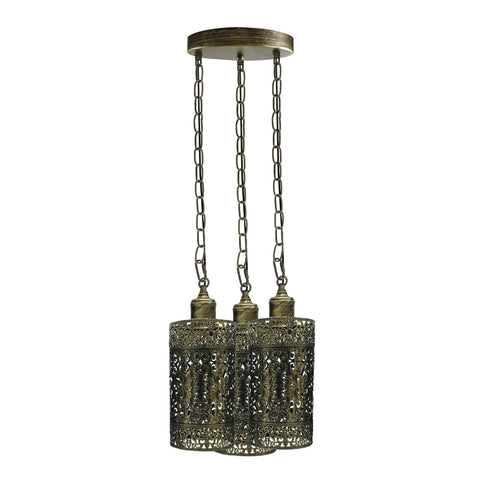 Pendant Light 3 Way Ceiling Barrel Cage Lighting Fixture ~3933