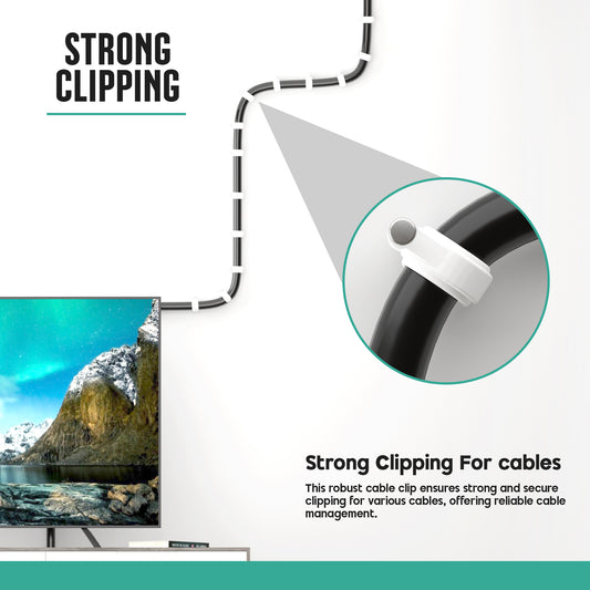 White Cable Clip