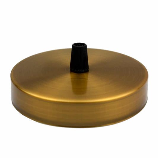 Rosetón de techo de latón amarillo con un solo punto de caída ~3094