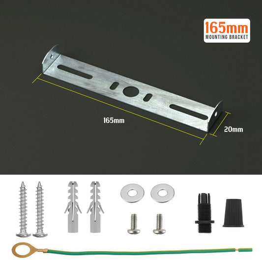 Soporte de 165 mm, correa de fijación para luz, soporte para roseta de techo, placa con accesorios ~2400