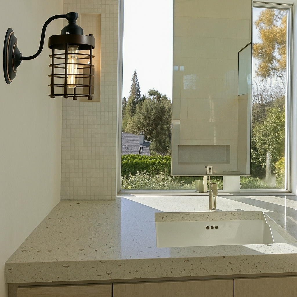 wall-mounted light fixture.