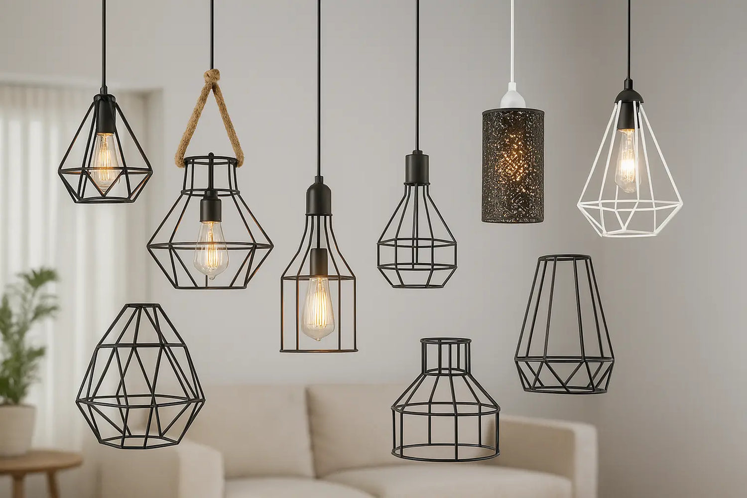 Wire Cage Lighting – Pendant, Ceiling & Wall Lights