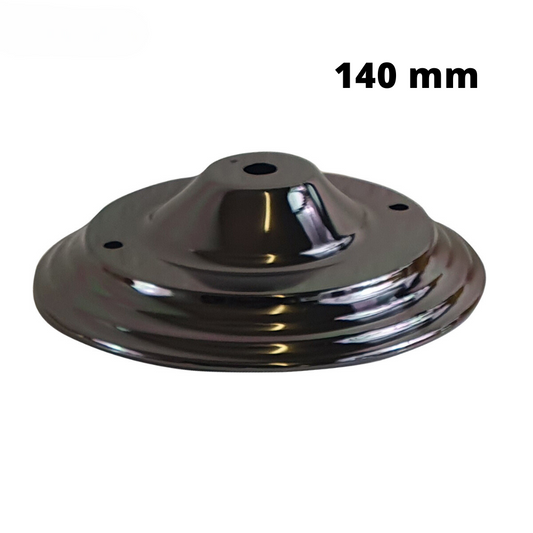 140mm Single Outlet Drop Metal Front Fitting Ceiling Rose~1452