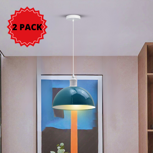 2 Pack Vintage Industrial Ceiling Pendant Light Retro Loft Style Metal Shade Lamp~3578