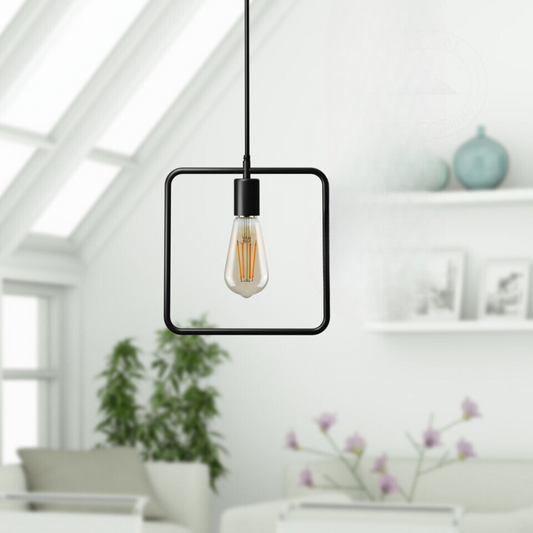 Square Shape Lampshade Vintage Holder Ceiling Pendant Light~3178