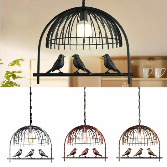 Industrial Bird Cage Ceiling Chandelier Loft Pendant Light LEDSONE UK
