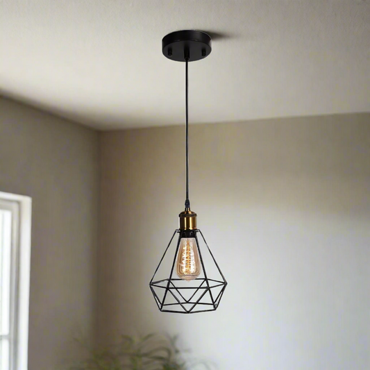 Style Ceiling Light FittingsCage Pendant Shade~4152