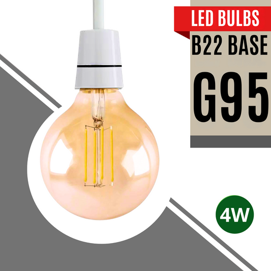 G95 Filament Vintage LED Bulbs 4W B22 Edison Vintage Bayonet Bulb ~3080