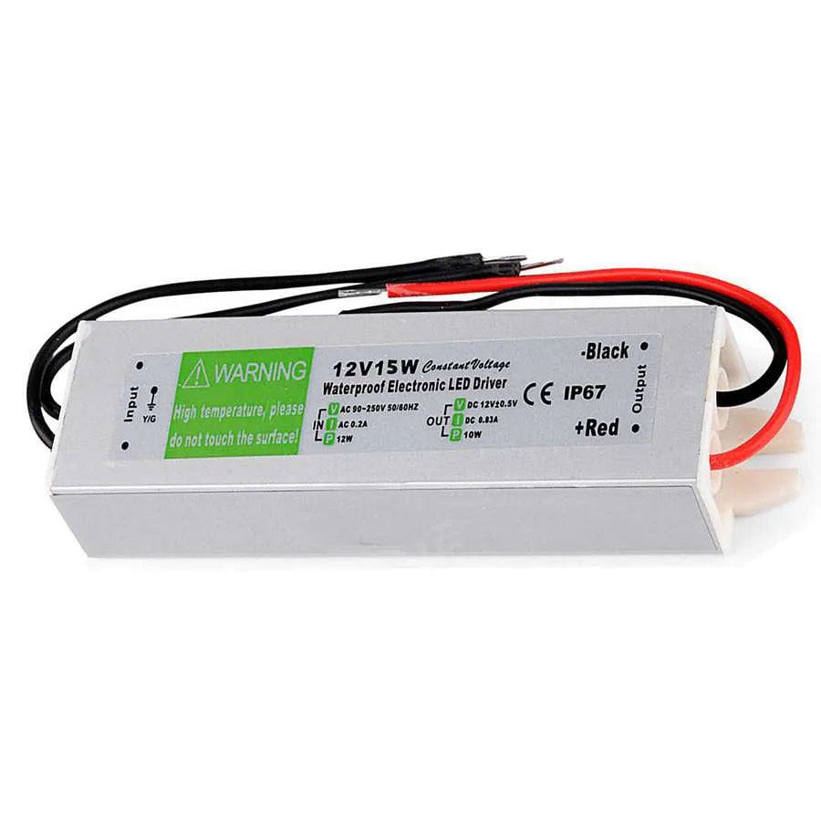 LED Driver DC 12V waterproof IP67 15w Constant Voltage Power Supply