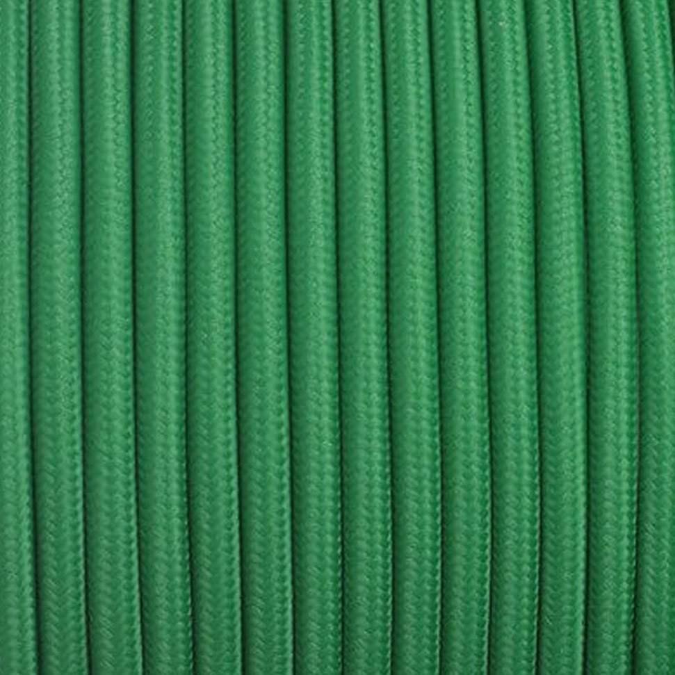 3-adriger runder Vintage geflochtener Stoff Green Cable Flex 0,75 mm - Shop für LED-Leuchten - Transformatoren - Lampenschirme - Halter | LEDSone DE