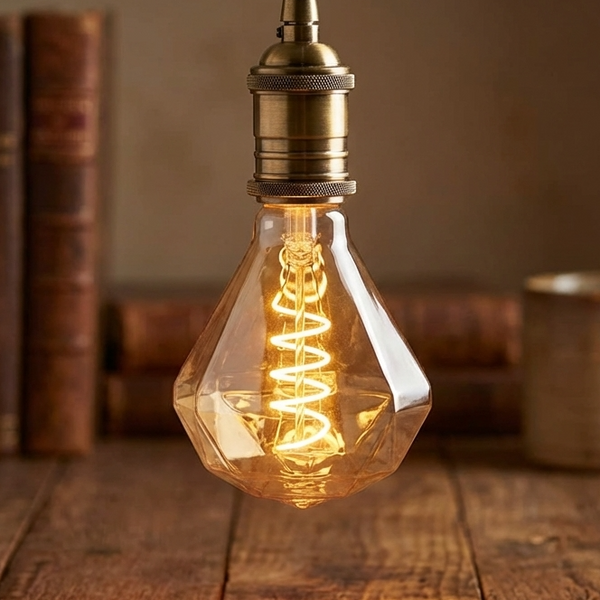 Vintage LED Edison-lamp 4W E27 Decoratieve lamp Niet dimbaar ~5614 – Diamanten bol