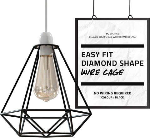 Diamond Easy Fit Lamp Shade Metal Cage~2191