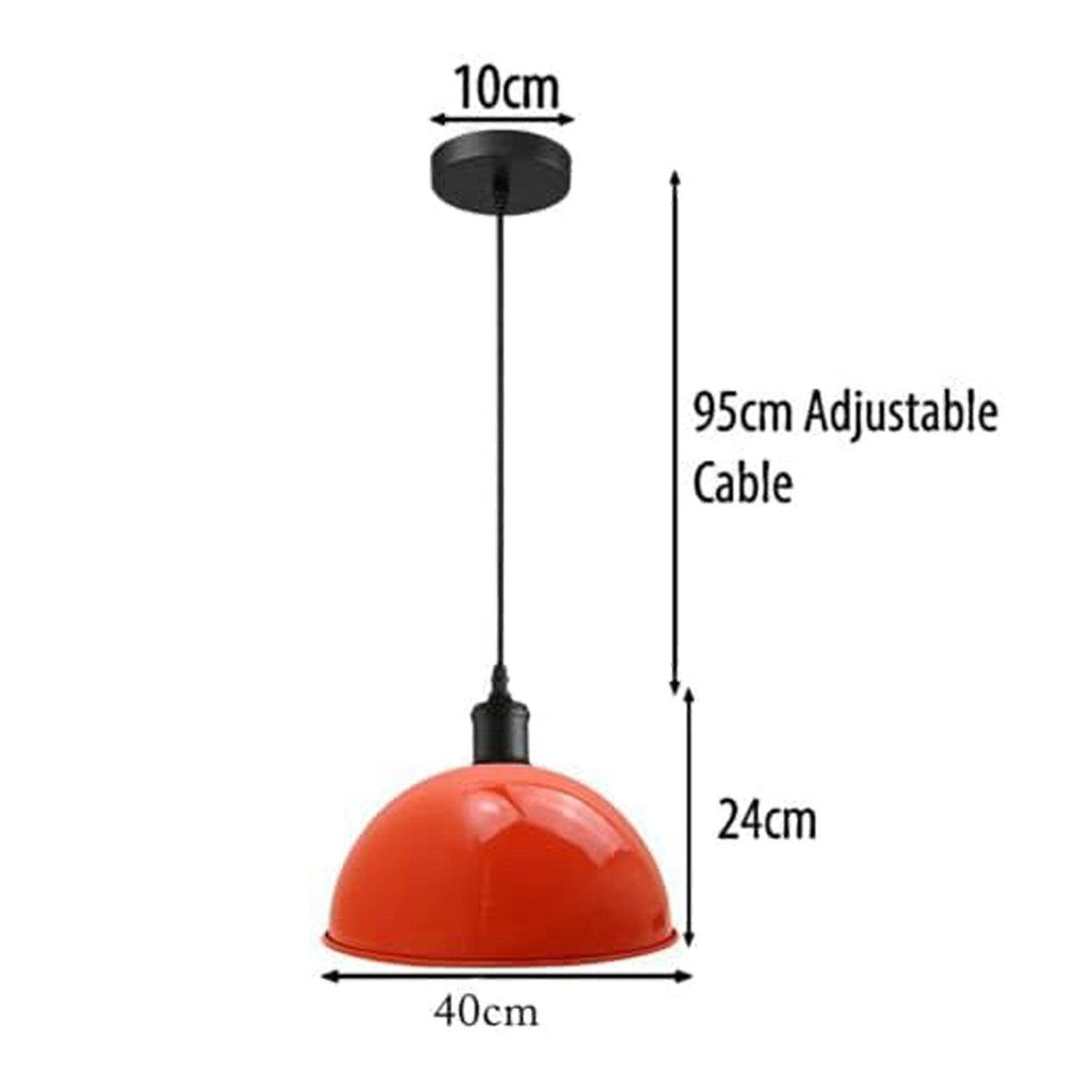 Orange Dome shade Ceiling Hanging Pendant Light 