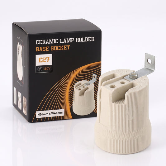 E27 Ceramic Porcelain Lamp Holder Heat Resistant Type 4~2963