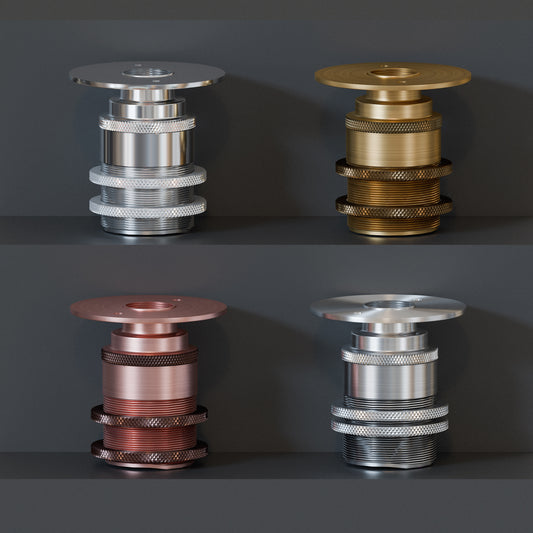 E27 ES bulb holders in silver, gold, copper, and bronze colors