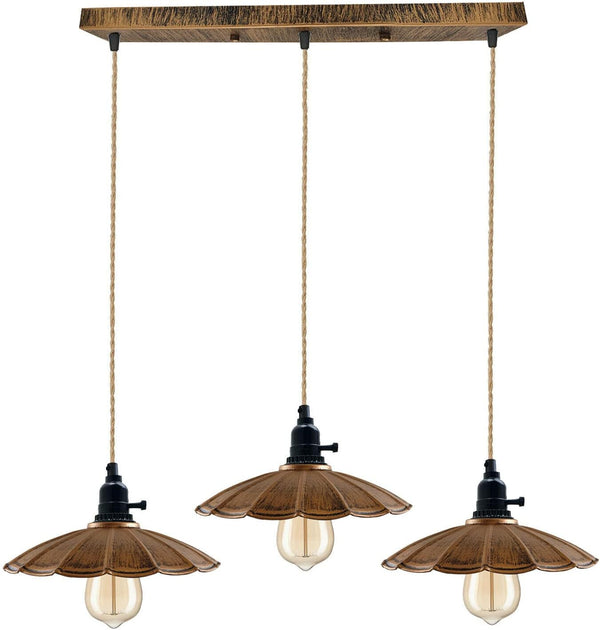 3 Way Ceiling Pendant Light Retro E27 ~5779 – Yes