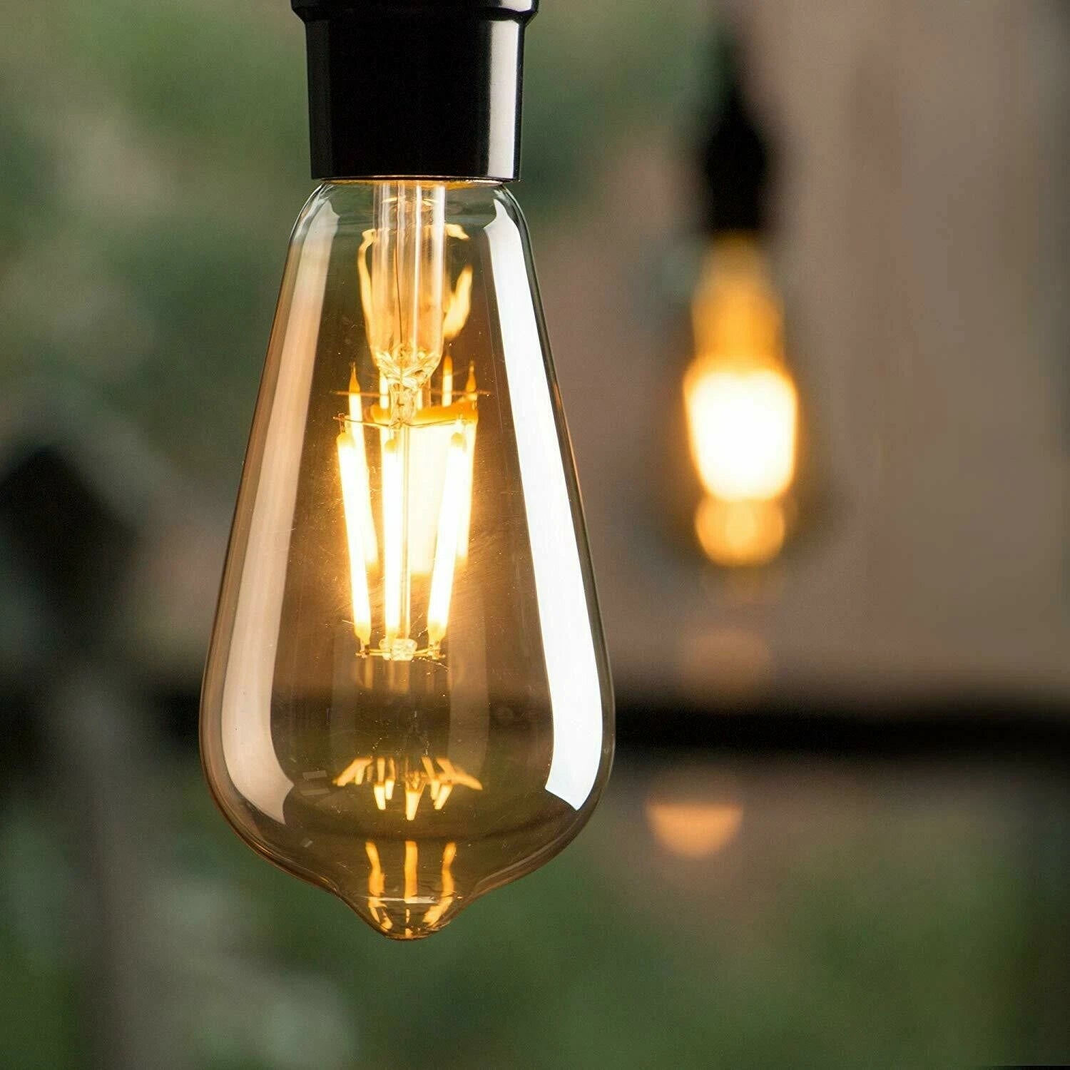 Vintage-style light bulb with a warm glow