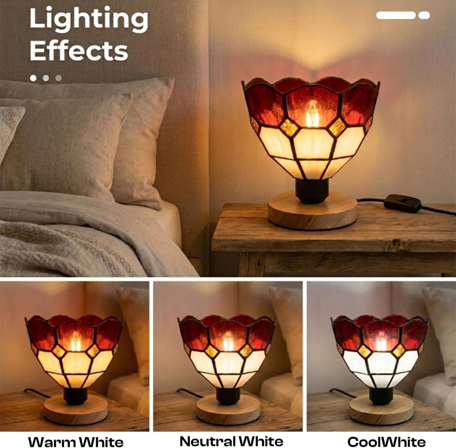 Vintage style ambient bedroom lighting