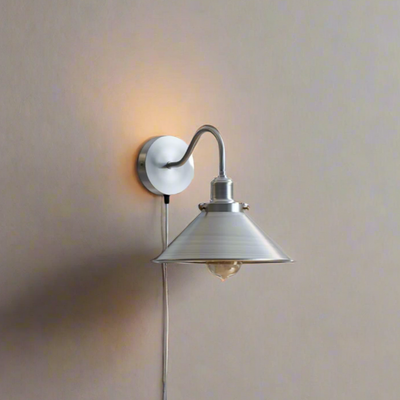 Vintage Dimmer Wall Light | 2m Plug-in with Lampshade ~5830