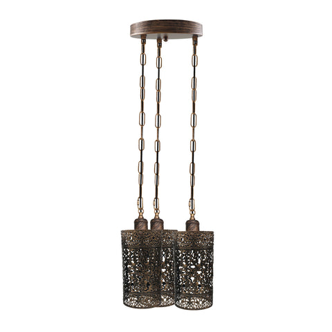 Pendant Light 3 Way Ceiling Barrel Cage Lighting Fixture ~3933