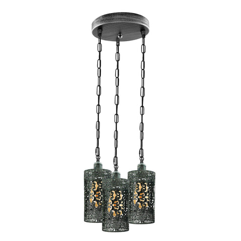 Pendant Light 3 Way Ceiling Barrel Cage Lighting Fixture ~3933