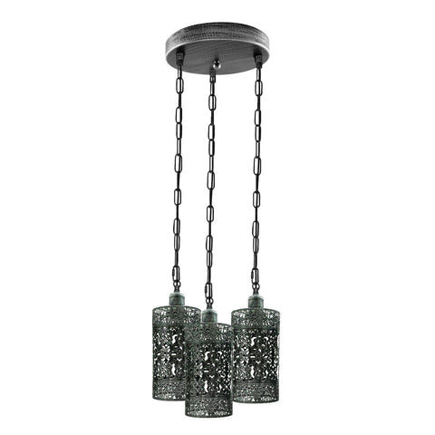 Pendant Light 3 Way Ceiling Barrel Cage Lighting Fixture ~3933