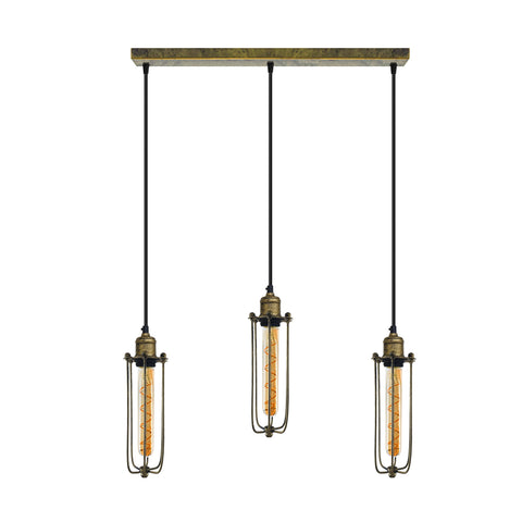 Cluster Long Tube Cage Pendant Light Fixture~5144