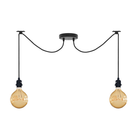 Spiral 2 Light Pendant lamp Fitting ~6432