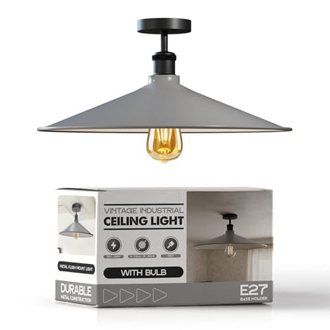 Industrial LED Flush Mount Ceiling Light Fixture ~6449