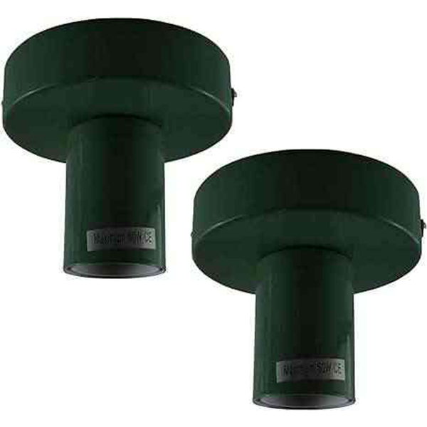 Portalámparas vintage para techo, montaje empotrado, ~5748 – Verde / No