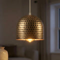 Antique Bronze Hammered Metal Dome Pendant Lampshade – 12cm Easy Fit ~6622