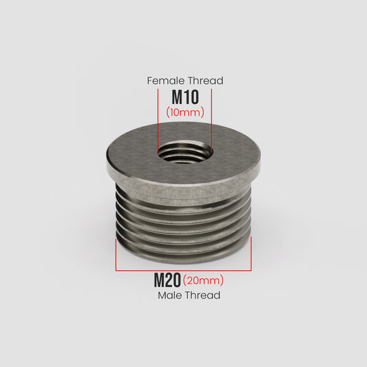 M20 metrische mannelijke naar M10 vrouwelijke draadbus reductiebuisconnector - 5561