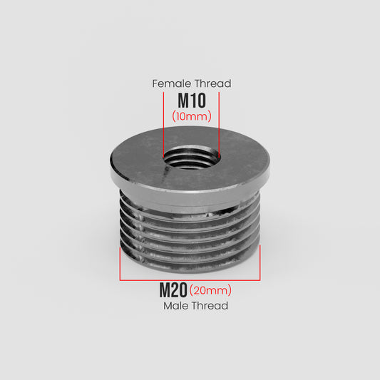 M20 metrische mannelijke naar M10 vrouwelijke draadbus reductiebuisconnector - 5561