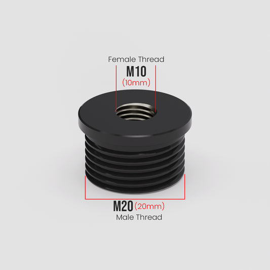 M20 metrische mannelijke naar M10 vrouwelijke draadbus reductiebuisconnector - 5561