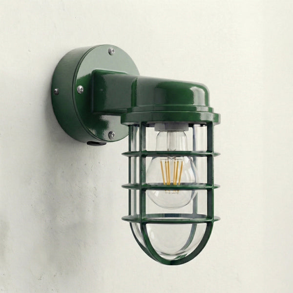 Exposed Nautical Conduit Wall Light E27 Metal ~6548 – Green