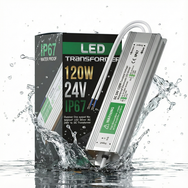 IP67 DC 24V 120W 5A LED Driver Constant Power Supply Transformer~3306