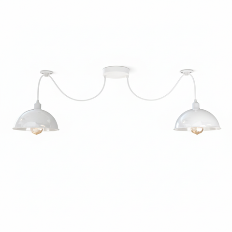 Industrial 2-Light Spider Pendant Adjustable Hanging Lamp ~ 5782