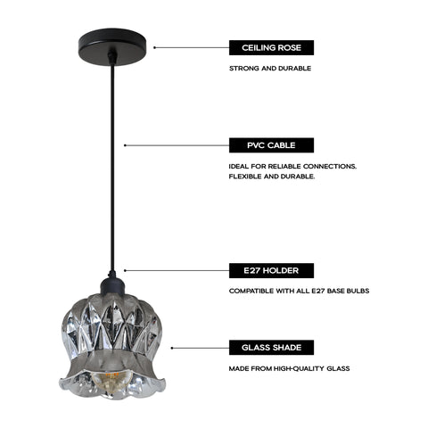 Industrial Glass Pendant  Lighting Fixtures ~6316