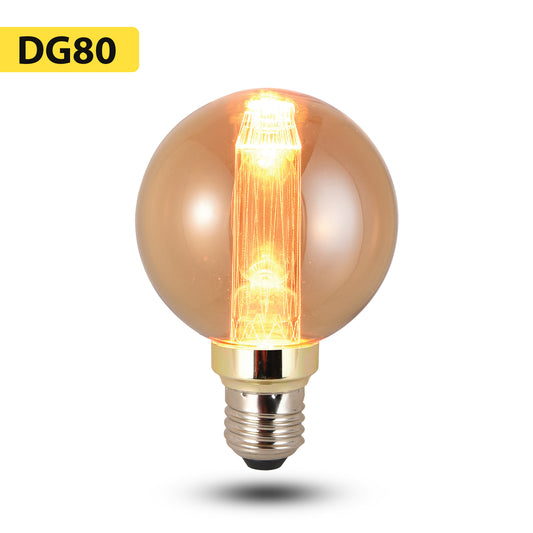 G80 Filament Bulb E27 Base Warm White 3W