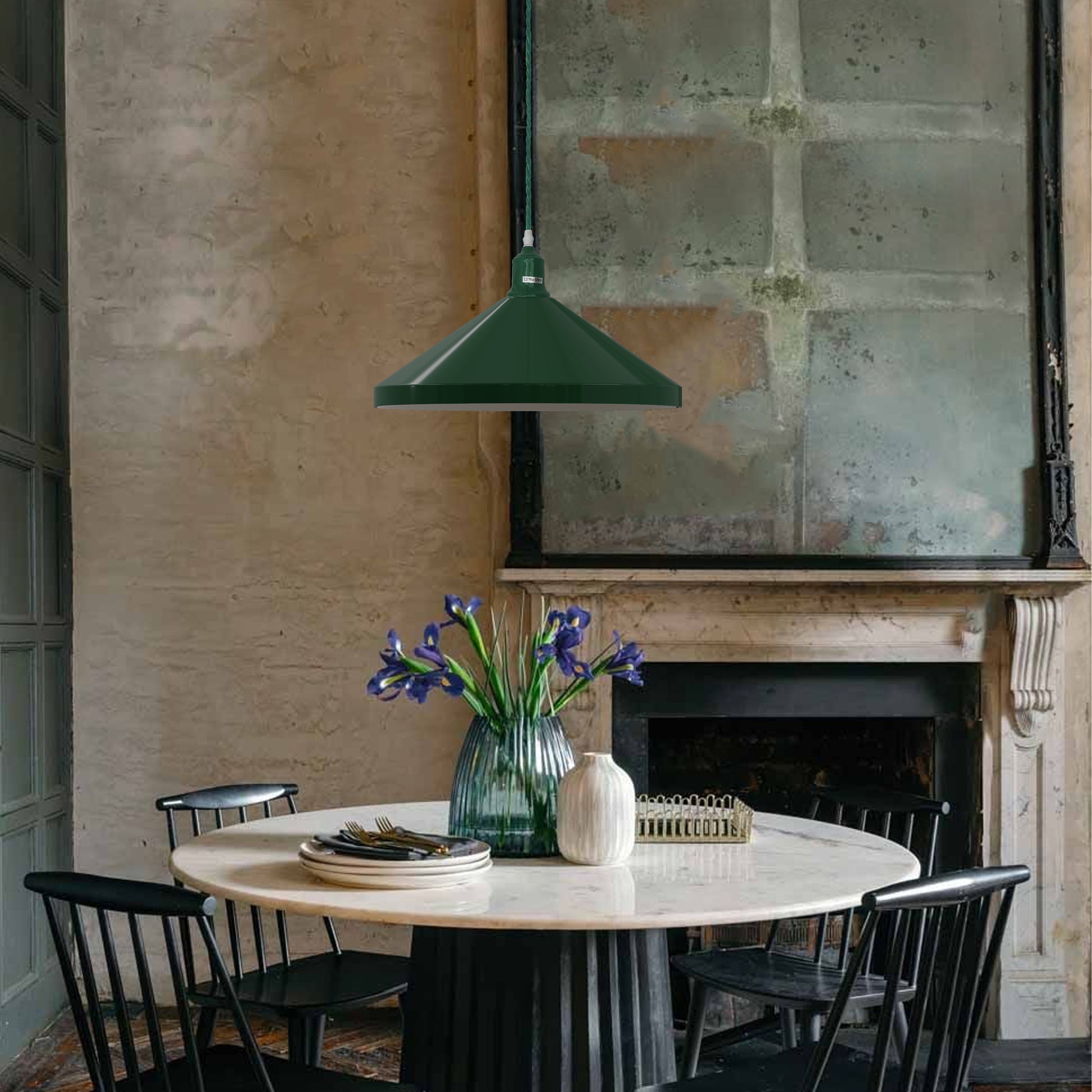 Green Cone Ceiling Single pendant Light for Dining Room
