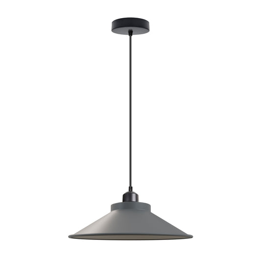 Lámpara colgante vintage de metal con una sola pantalla ajustable ~5410