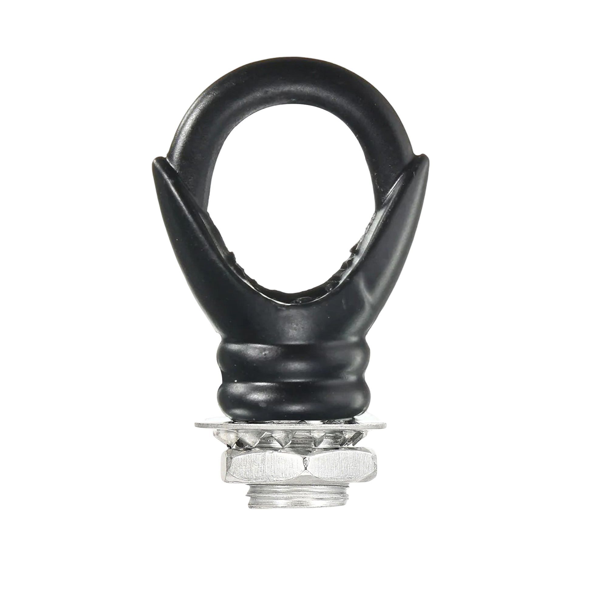 A collection of ceiling hook rings in various colors including gold, silver, black, and white, designed to be fitted onto a lighting fixture.