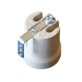 Ceramic Heat Bulb Holder Edison Screw White E27 60W~4112